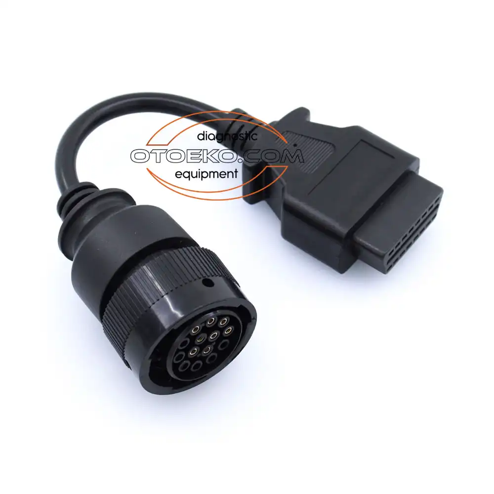 Caterpillar CAT ET İş Makinesi 14-Pin Yuvarlak Soket -> 16-Pin OBD2 Dönüştürücü Teşhis Kablosu